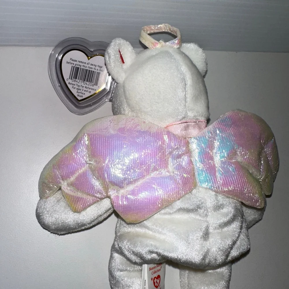 Ty Beanie Baby Halo Angel Bear Plush Toy White NEW NWT Canadian Tush Tag MINT